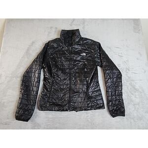 The North Face Women’s FlashDry Black Puffer Coat Jacket Thermaball Size MED